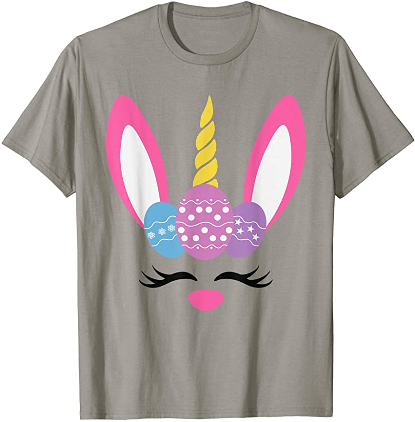 Cute Unicorn Rabbit Easter Day Girls Kids Gift T-Shirt