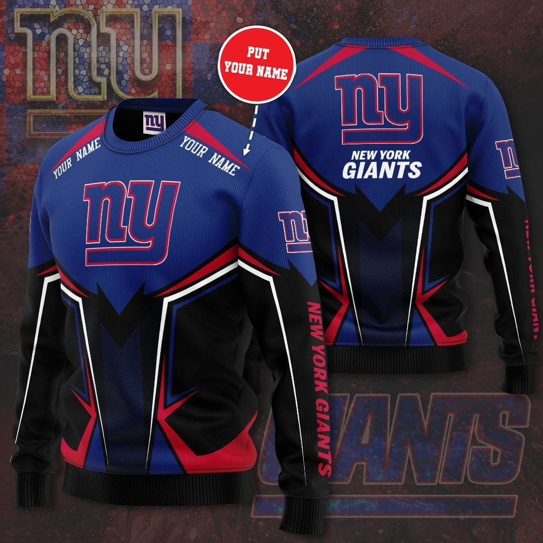 Personalized New York Giants All Over Print 3D Casual Unisex Sweatshirt – Navy Black-Tph