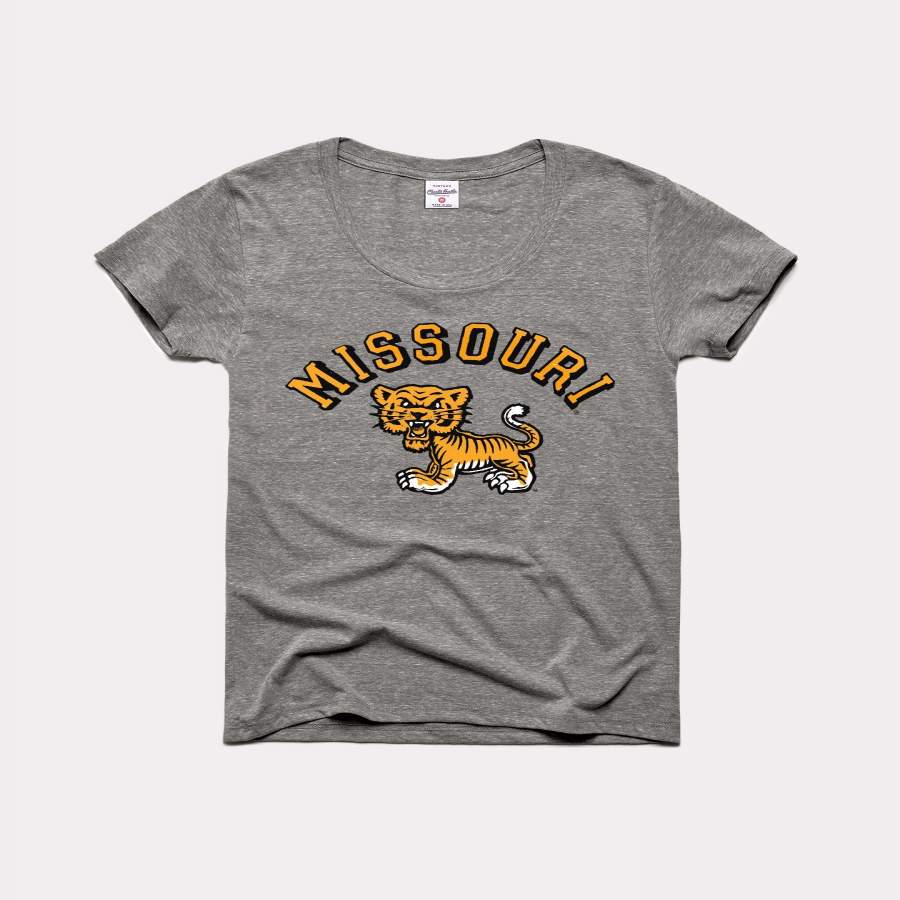 Women’s Mizzou Classic Tiger Vintage Grey T-Shirt