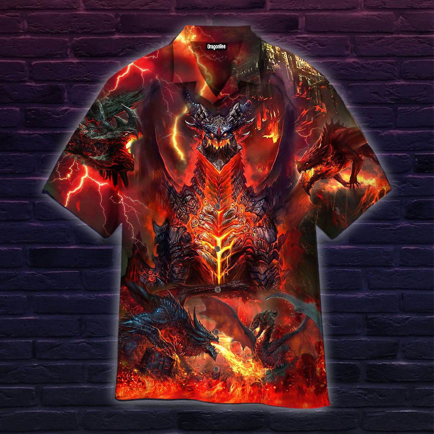 Oragontee Dragon In Fire Hawaii Shirt For Men Women Adult Ha32961