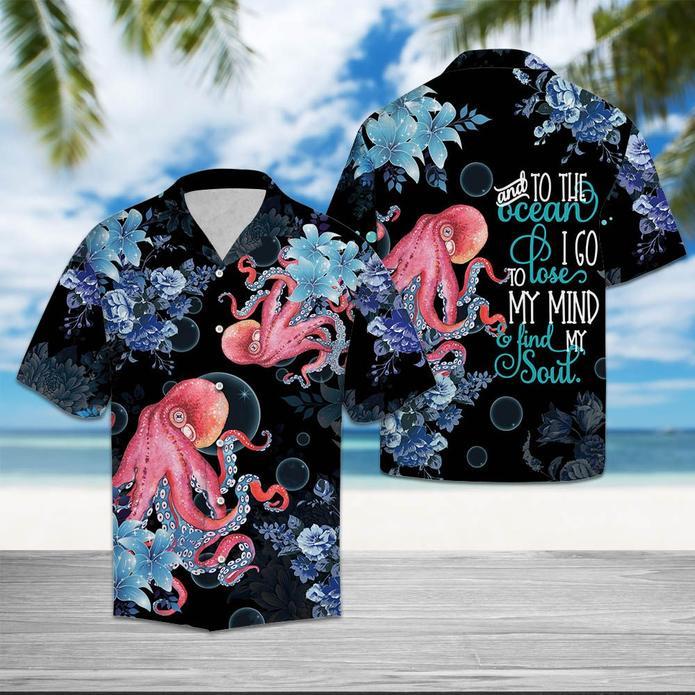 Octopus Into The Ocean Hawaii Shirt For Men Women Ha19594