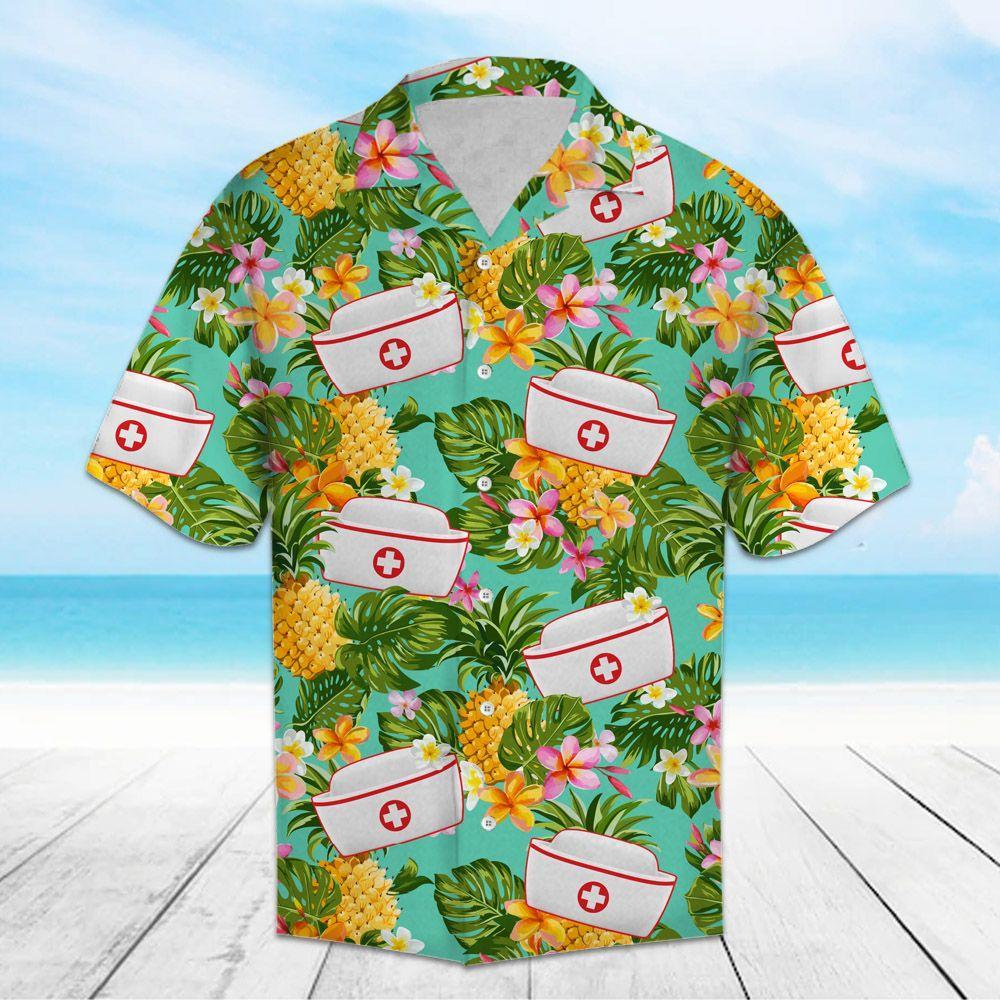 Nurse Hawaii Tropical Pineapple Aloha Ha17176