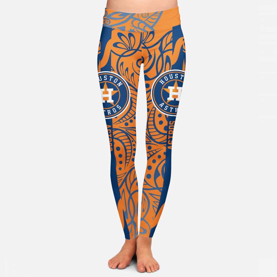 Curly Line Charming Daily Fashion Houston Astros Leggings