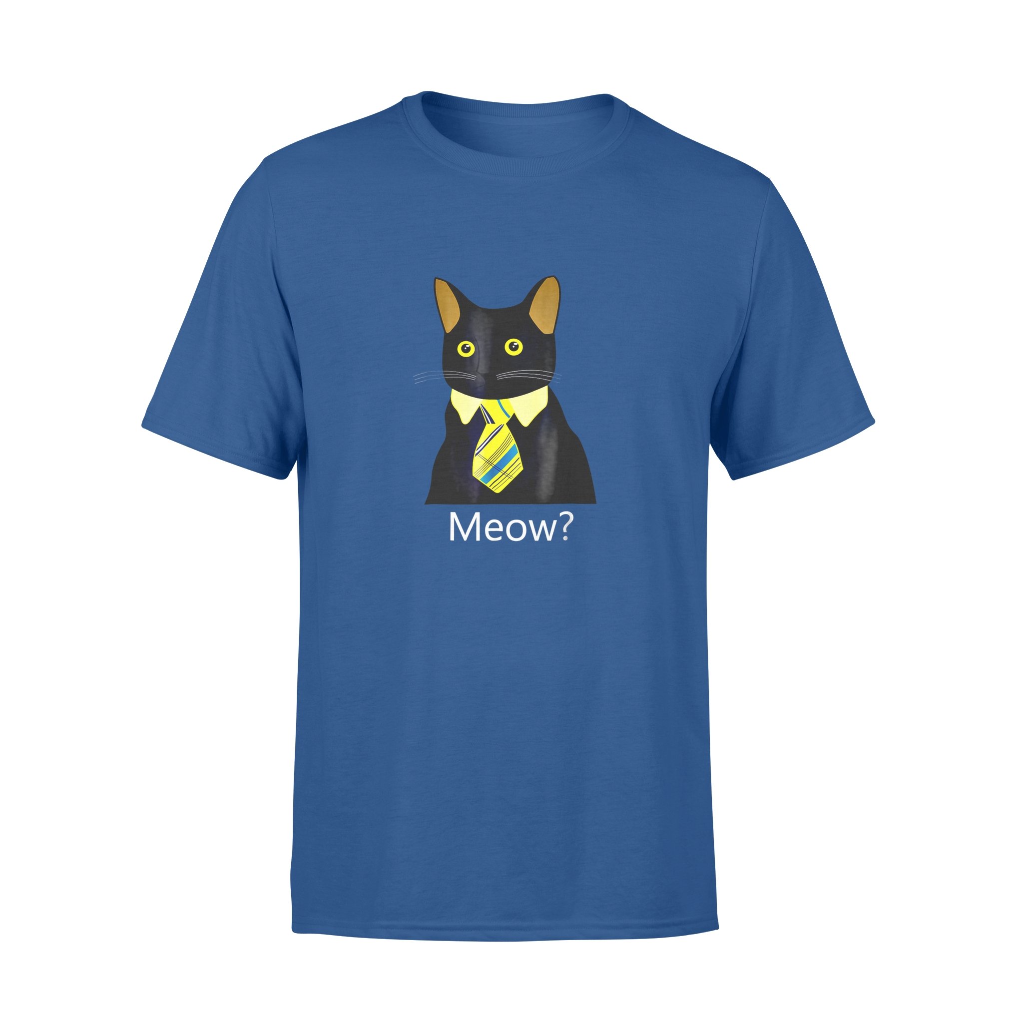 Animals gift idea Black Business Cat Kitten With Yellow Tie T-Shirt – Standard T-shirt