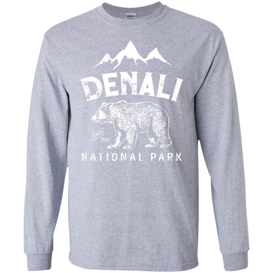 Denali National Park and Preserve US Alaska Vtg LS T-Shirt