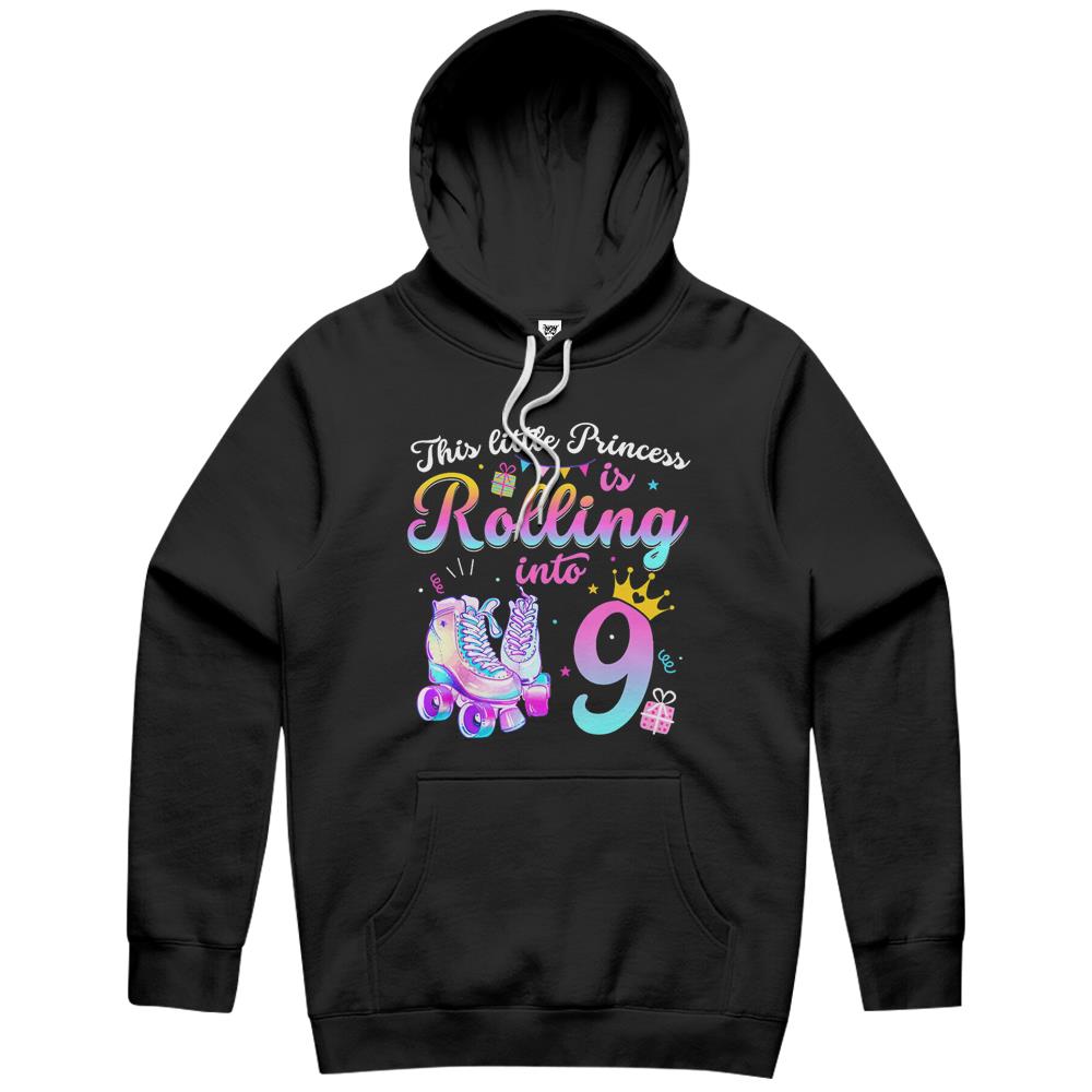 Roller Skate 9Th Birthday Shirt 9 Year Old Girl Party Outfit Hoodie