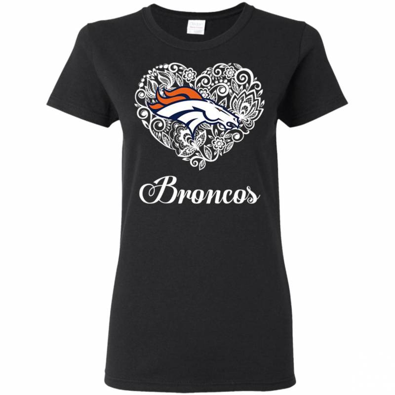 Denver Broncos Lace Heart Shirts