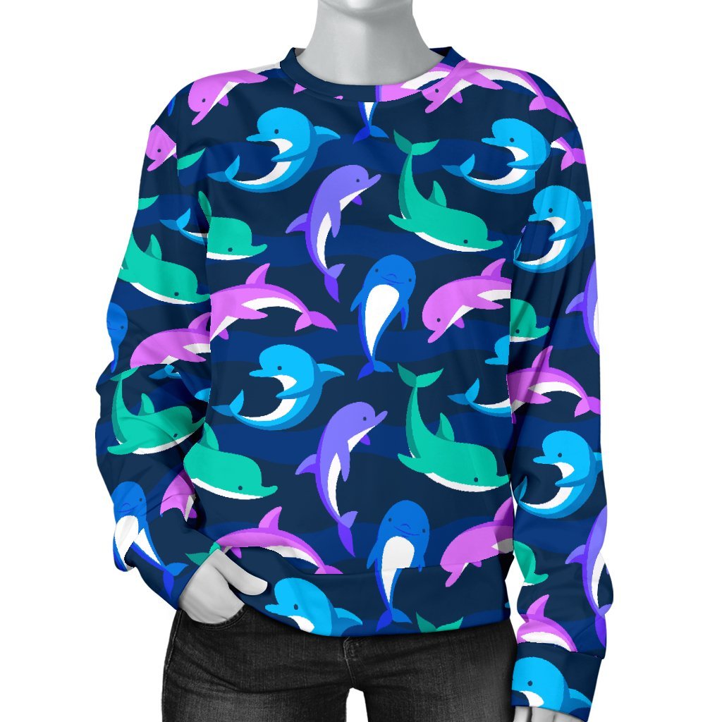 Dolphin Baby Women Crewneck Sweatshirt