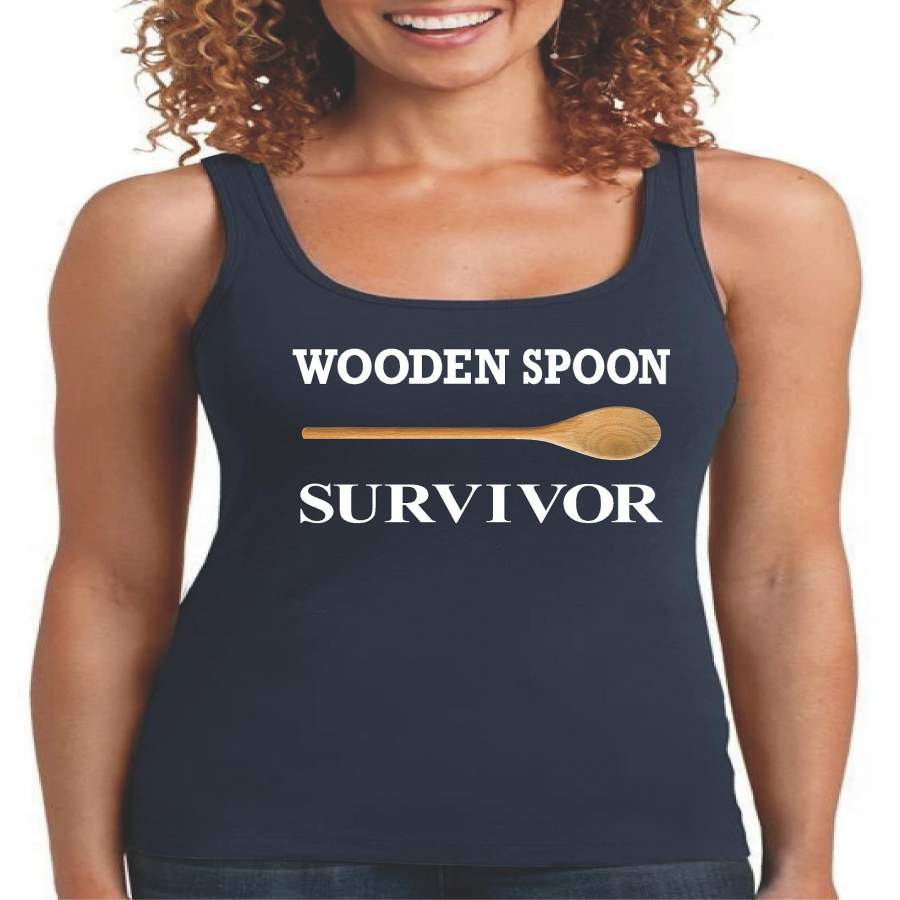 Wooden Spoon Survivor Tank Top for Women. Funny Vintage Age Shirt.