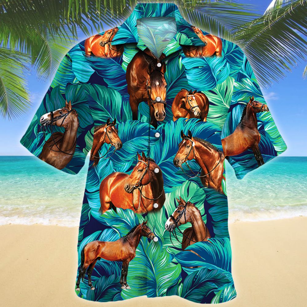 Warmblood Horse Lovers Hawaiian Shirt Ha54746