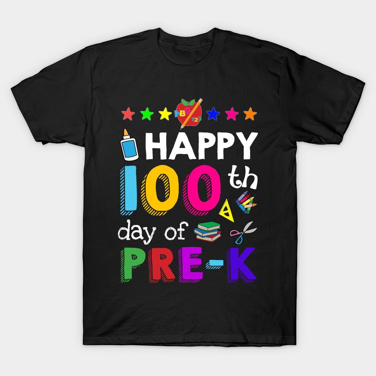 Happy 100 Days Of Pre K Awesome Shirt