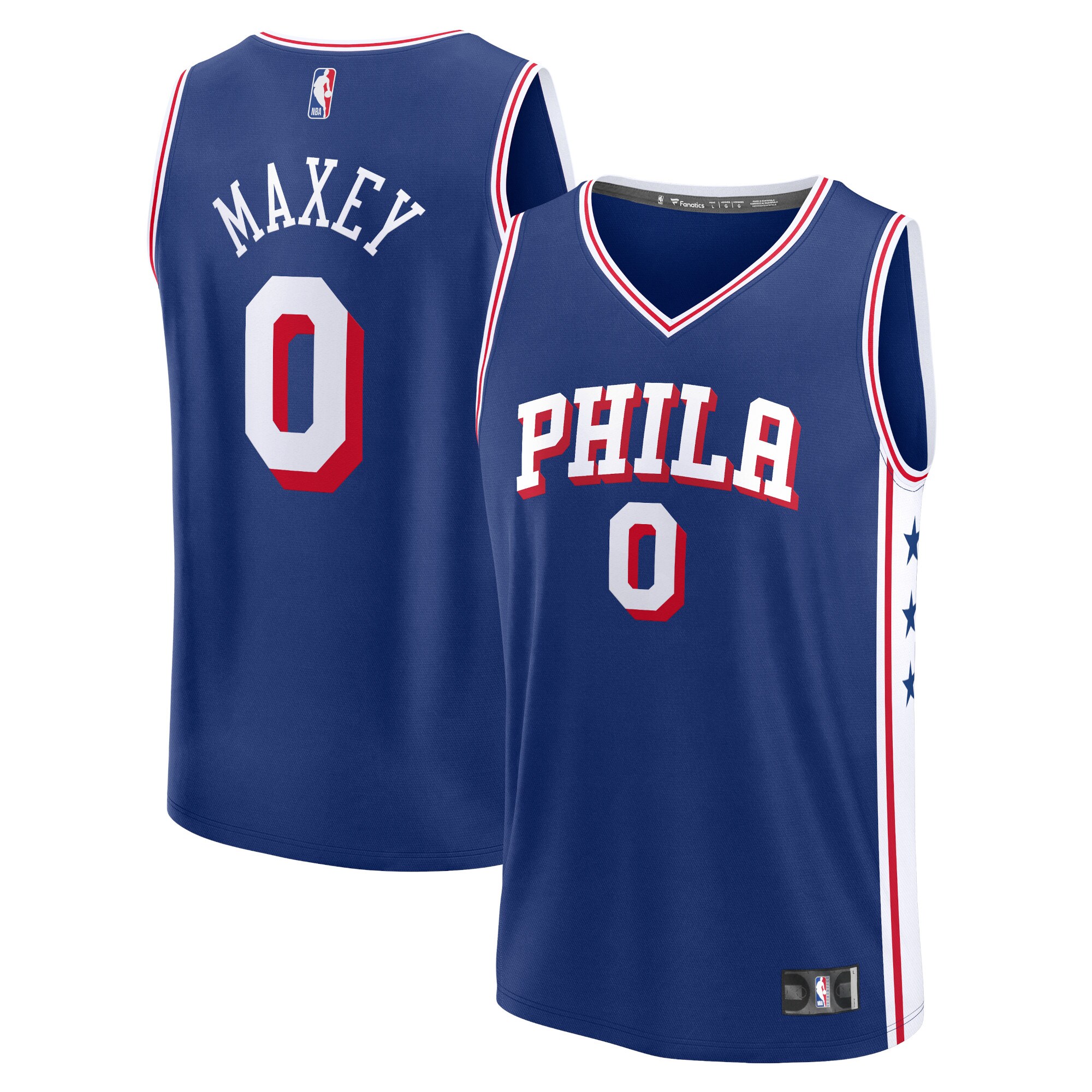 Tyrese Maxey Philadelphia 76ers 2023/24 Fast Break Jersey – Icon Edition – Royal