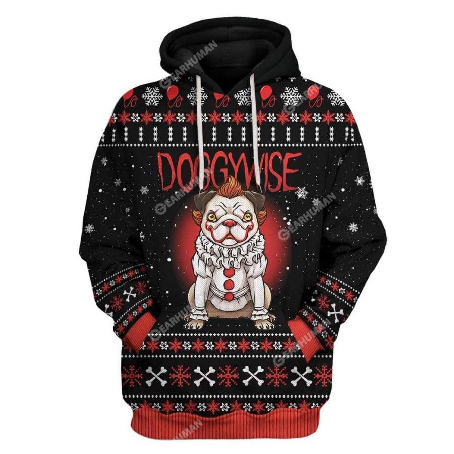 Ugly Christmas Doggywise Hoodie Tshirt Apparel