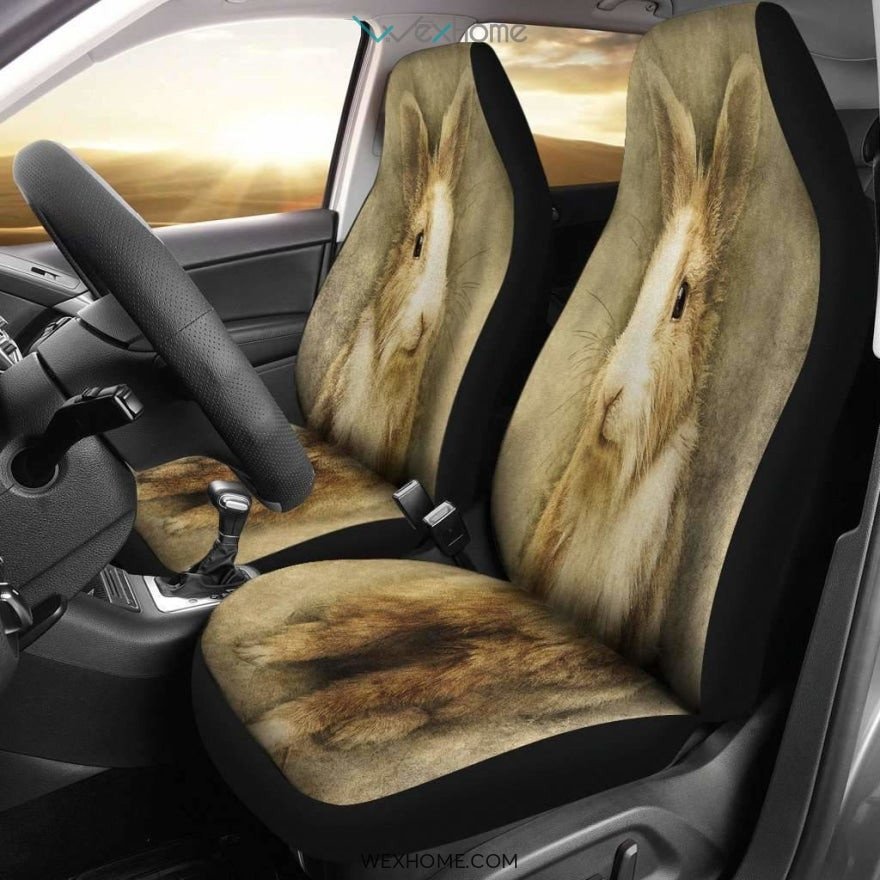 Rabbit Art Car Seat Covers Amazing Gift Ideas Unique Car Gift 2021