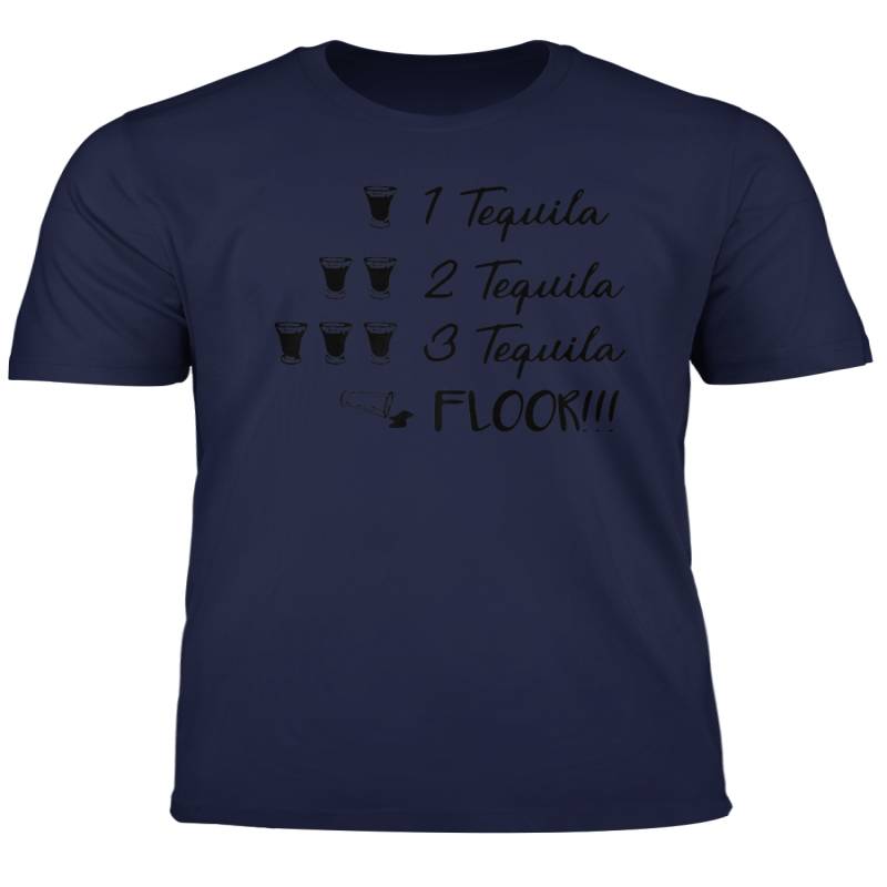 1 Tequila 2 Tequila 3 Tequila Floor Drinking Funny T Shirt