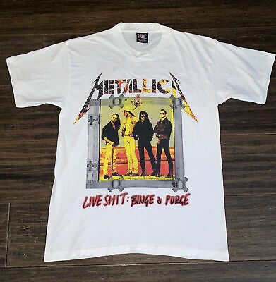 Vtg Metallica 1994 Summer Binge & Purge Summer Sh!t Tour Shirt  L Rock Metal 4302