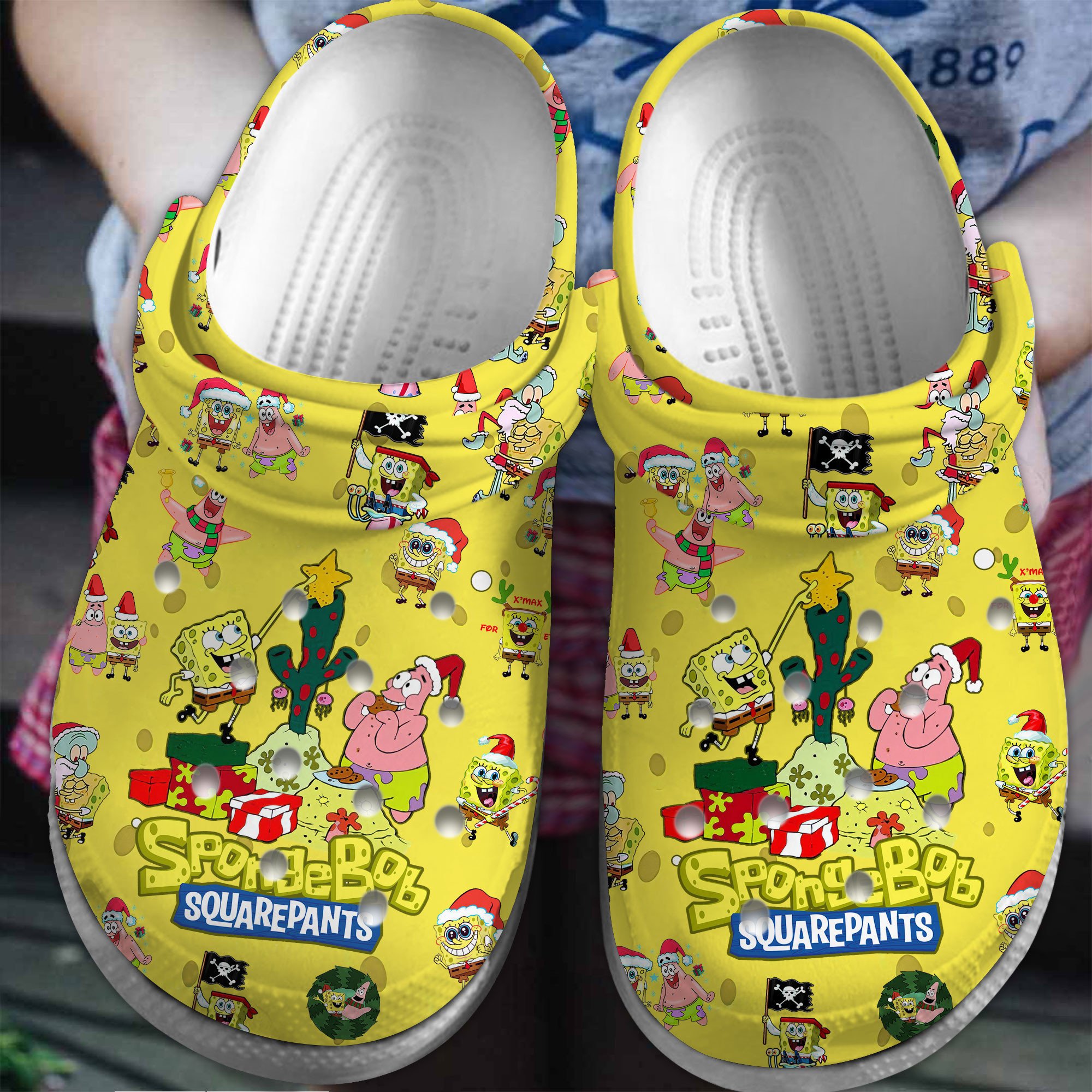 SpongeBob SquarePants Cartoon Crocs Crocband Clogs Shoes Comfortable For Men Women and Kids 4