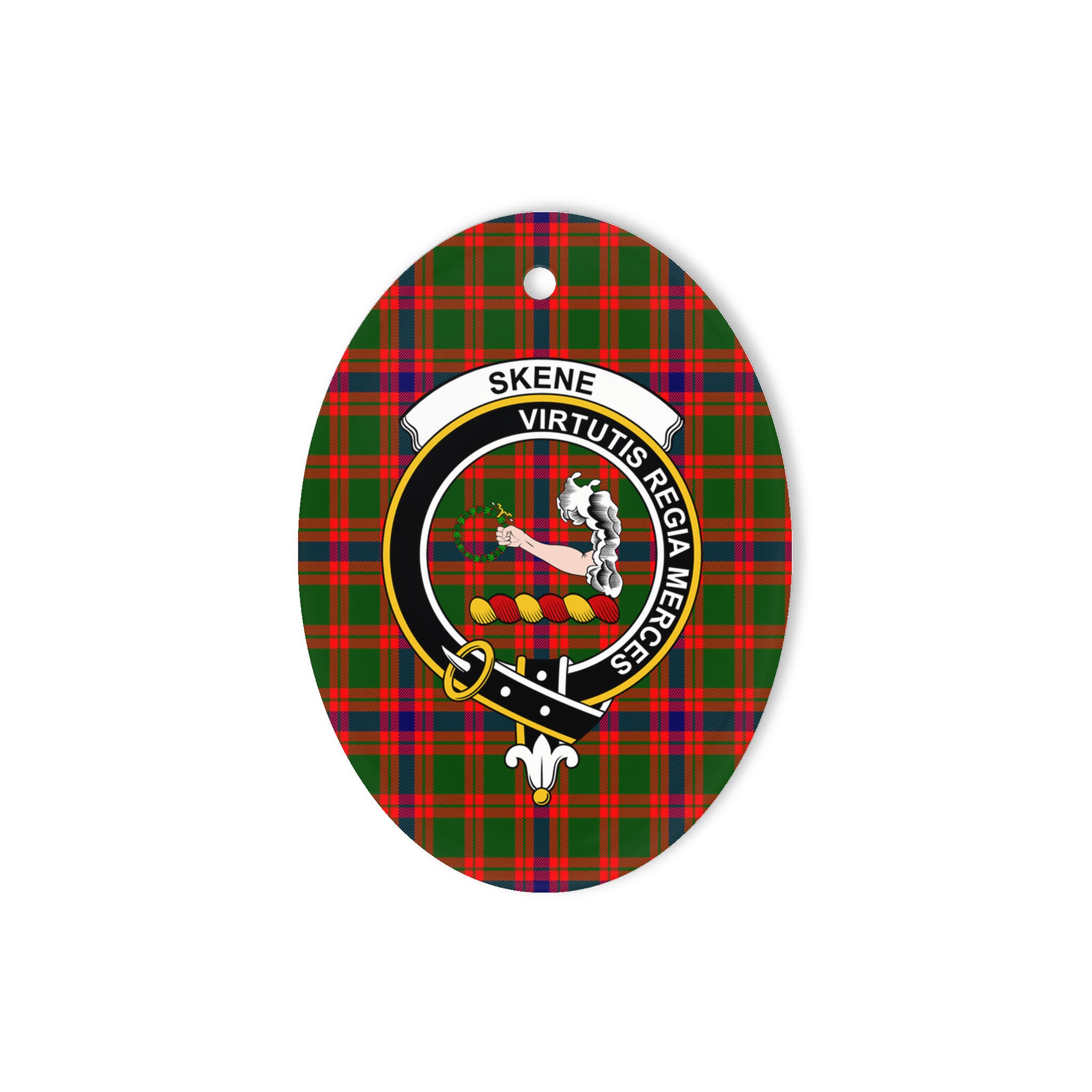 Skene Scottish Clan Plaid Ornament Gift. Christmas Tree Ornament Skene Clan Tartan Ornament Great Christmas Ornaments Gift Oval Ornament