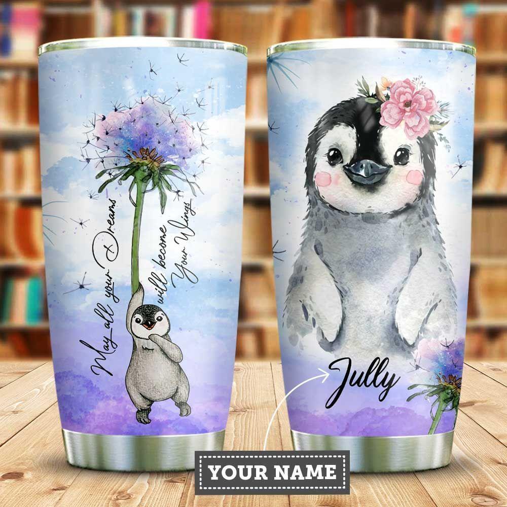 Dandelion Penguin Personalized KD2 HAL0210013 Stainless Steel Tumbler