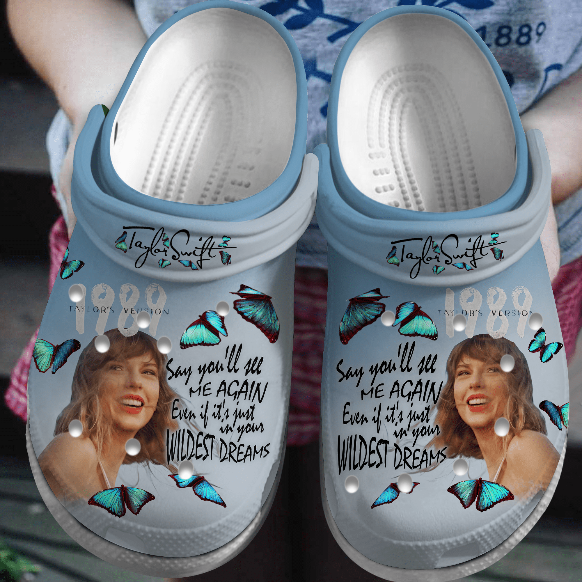 Taylor Swift Music Crocs Crocband Clogs Shoes Comfortable For Men Women and Kids 9