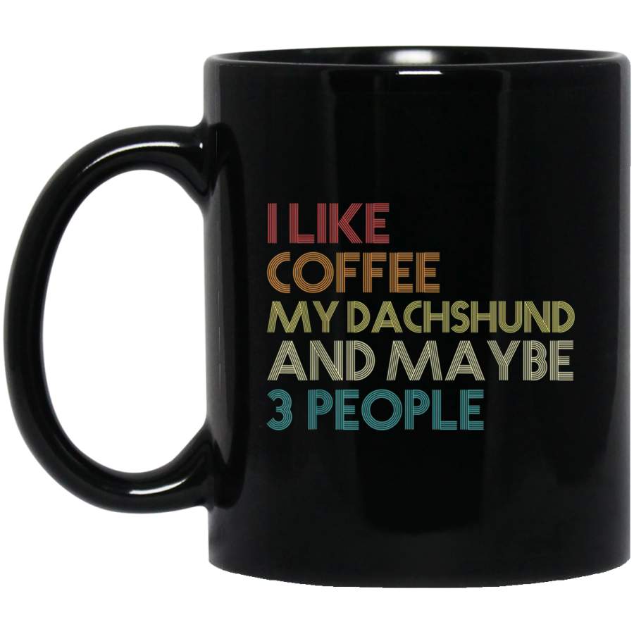 Dachshund Dog Owner Coffee Lovers Quote Gift Vintage Retro Mug