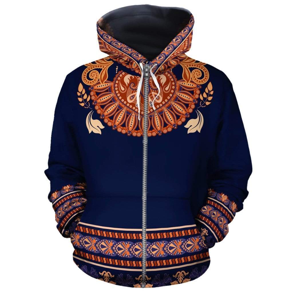 Greek Life Hoodie – Floral Dashiki Zip Hoodie