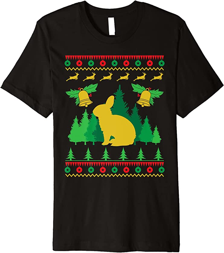 Bunny in ugly Christmas Style Premium T-Shirt