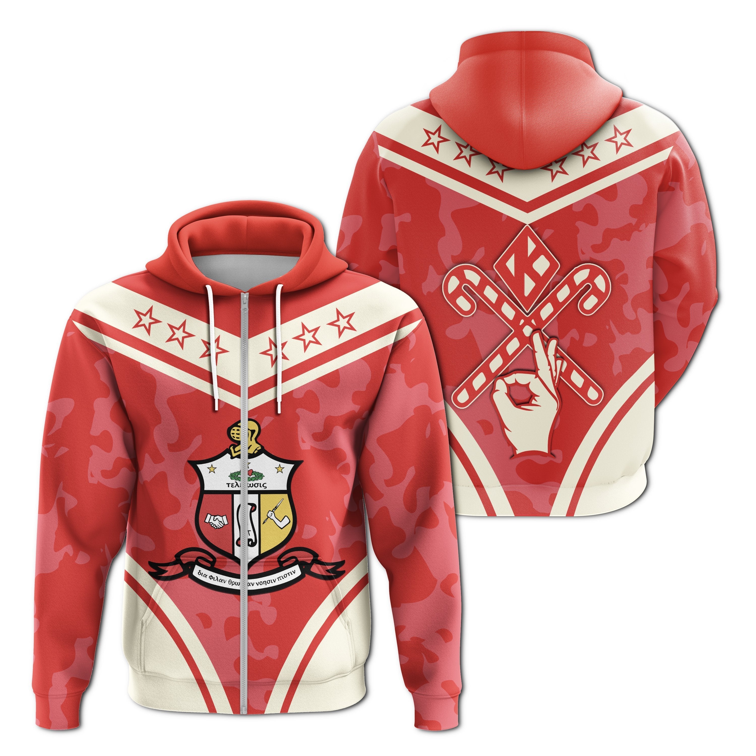 Greek Life Hoodie – Kappa Alpha Psi Camouflage Zip Hoodie