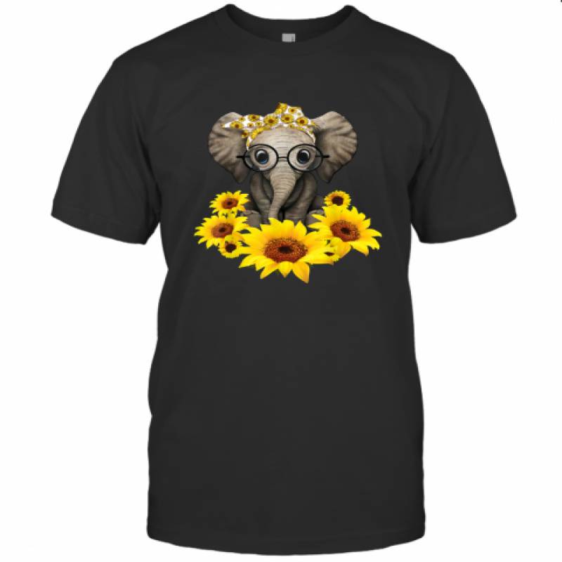 Baby Elephant Sitting Hippie T Shirt