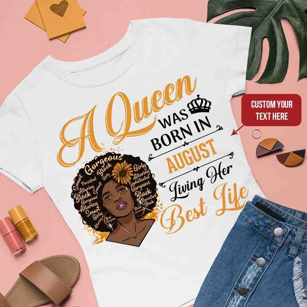 Custom Birthday Queen Shirt For Black Queen Shirt For Black Girl Birthday Shirt For Black Woman