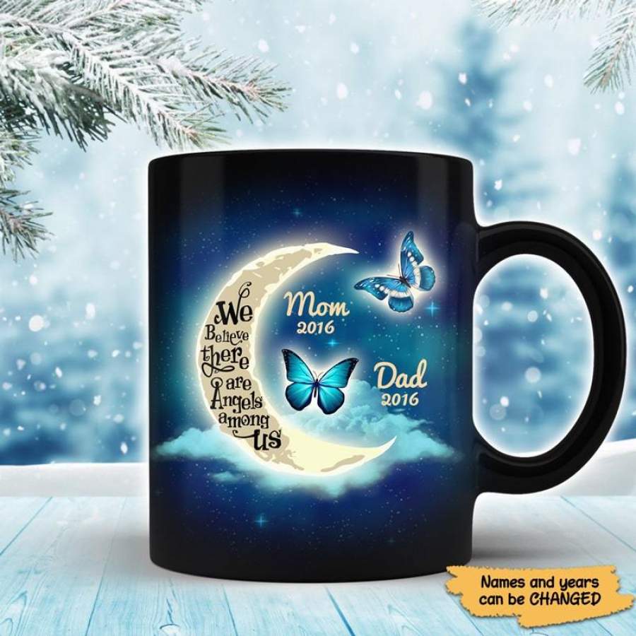 Moon And Butterflies Memorial Personalized Mug