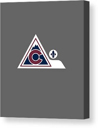 1 Colorado Avalanche Stick Logo Kha Dieu Vuong Canvas Print