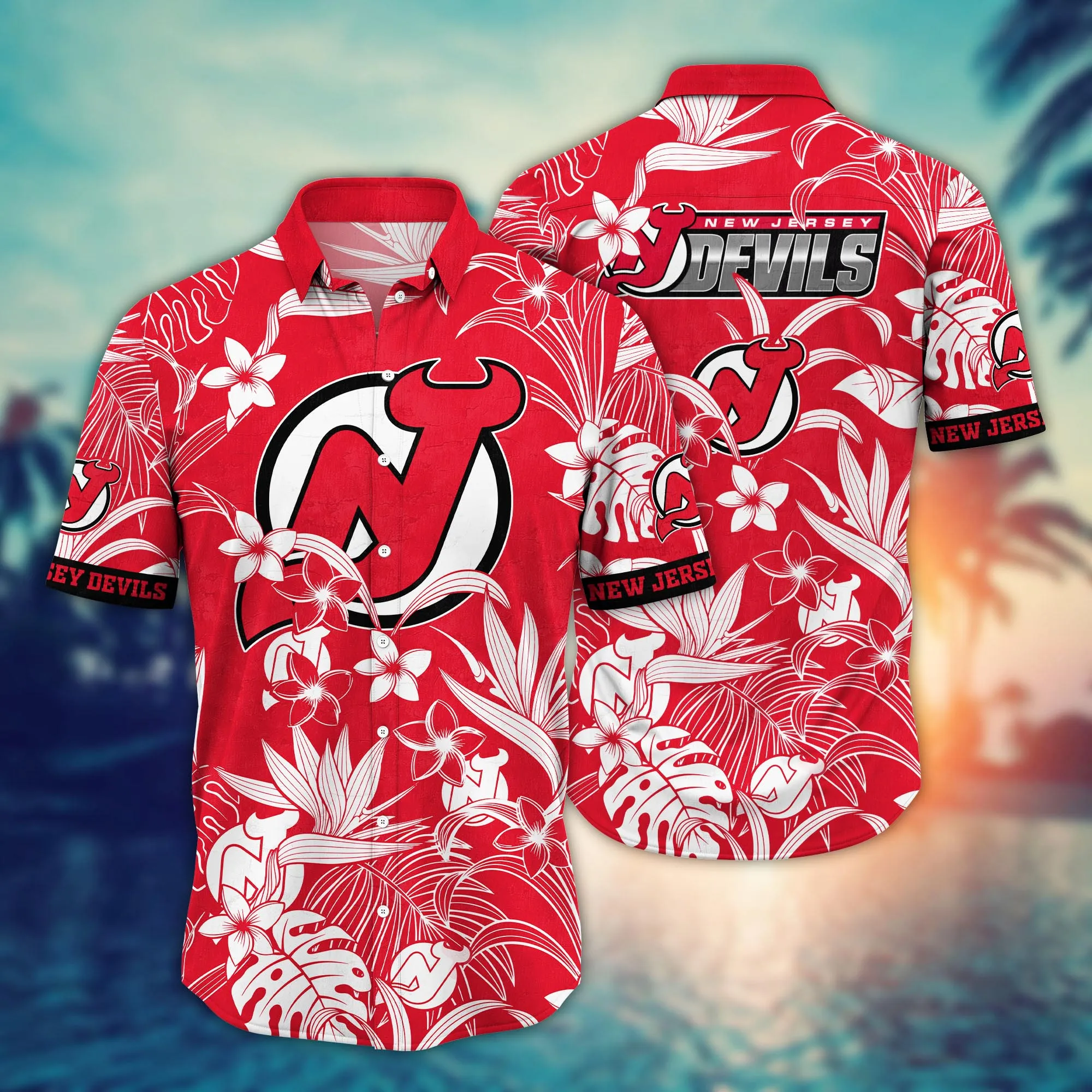 New Jersey Devils Nhl Hawaiian Shirt Bikinistime Aloha Shirt