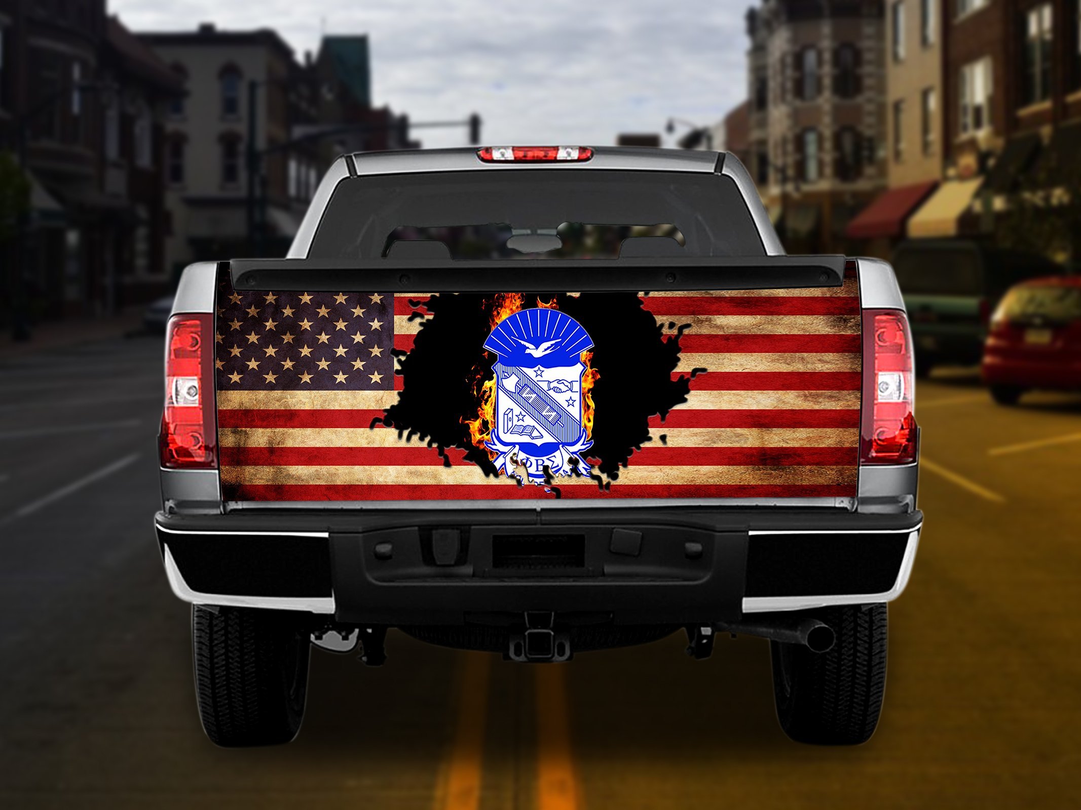 Phi Beta Sigma Car Back Sticker All Over Printed