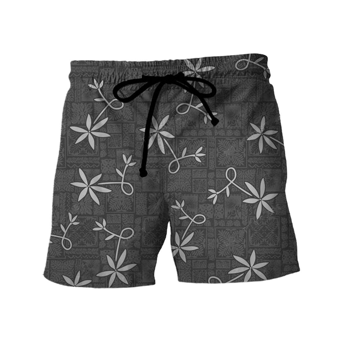 Fandomgift Elv Prl Black Hawaiian Shorts Ha25183