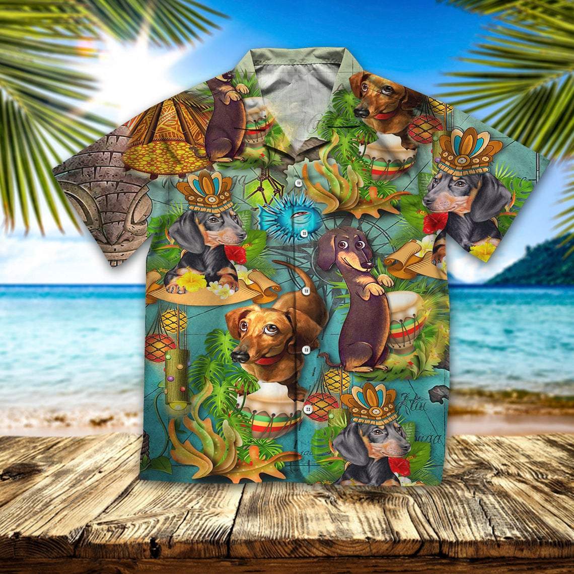 Dachshund Dog Hawaiian Shirt Funny Summer Shirts Gift For Lover Ha110346