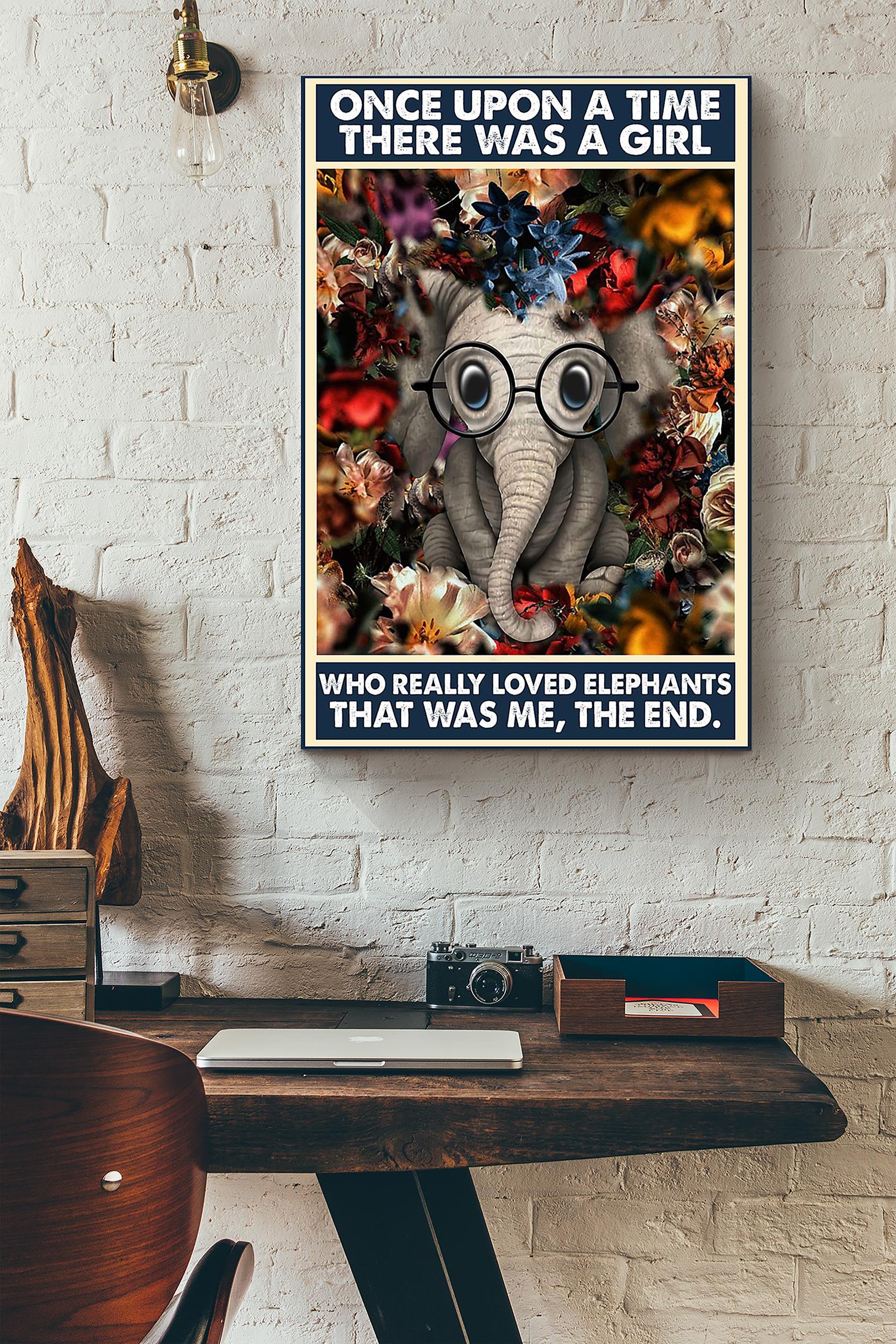 There Was A Girl Who Really Loved Elephants That Was Me Poster Wrapped Canvas