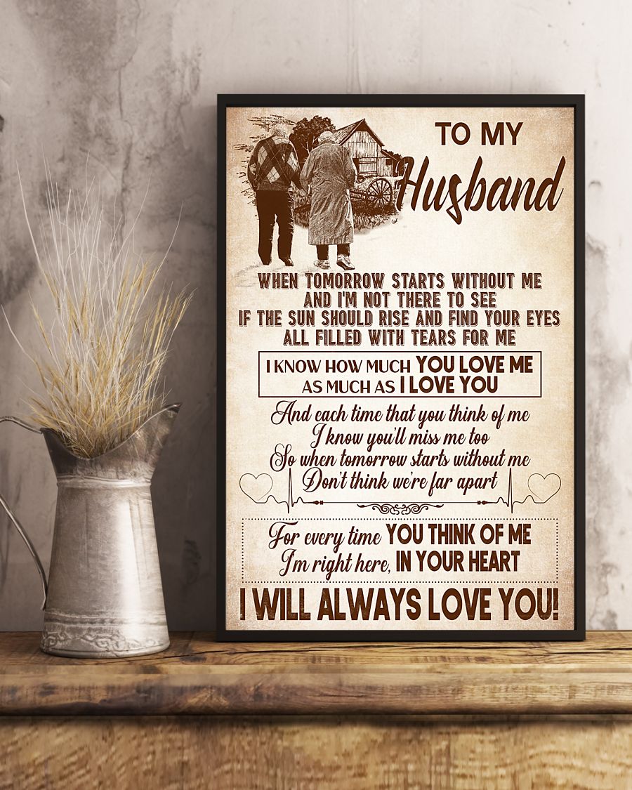 Old Couple, I Will Always Love You Vertical Canvas And Poster – Valentine Gift – Gift For Husband | Wall Decor Visual Art