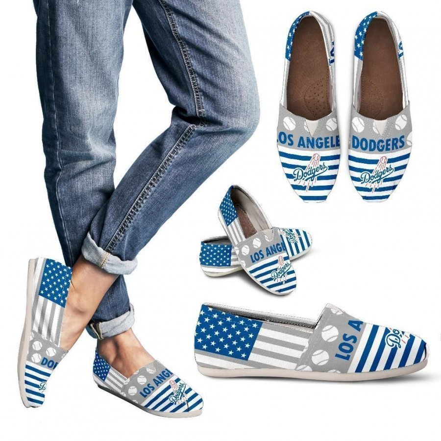 American Flag Los Angeles Dodgers Casual Shoes #900