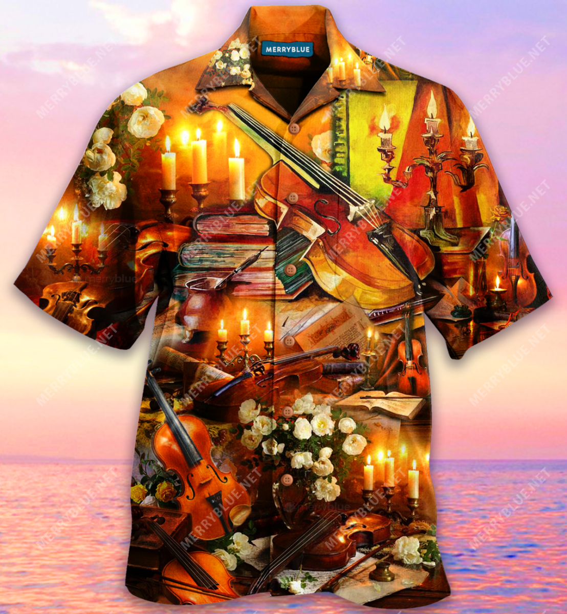 Violin In The Candlelight Unisex Hawaii Shirt Ha60568