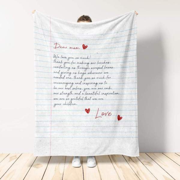 Personalized Dear Mom, Thank You Letter Blanket For Mother’S Day