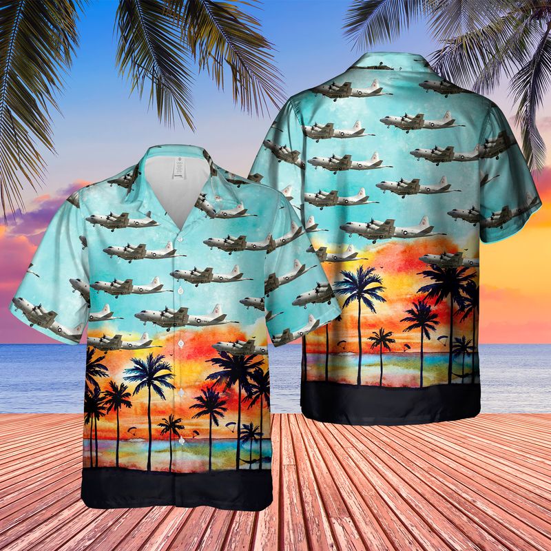 Us Navy Lockheed Orion Short Sleeve Hawaii Shirt For Men Ha109636