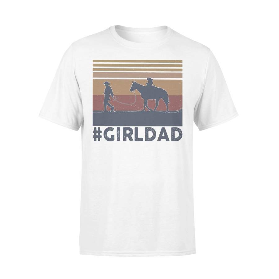 Dad And Daughter Horse Girl Dad Vintage T-shirt