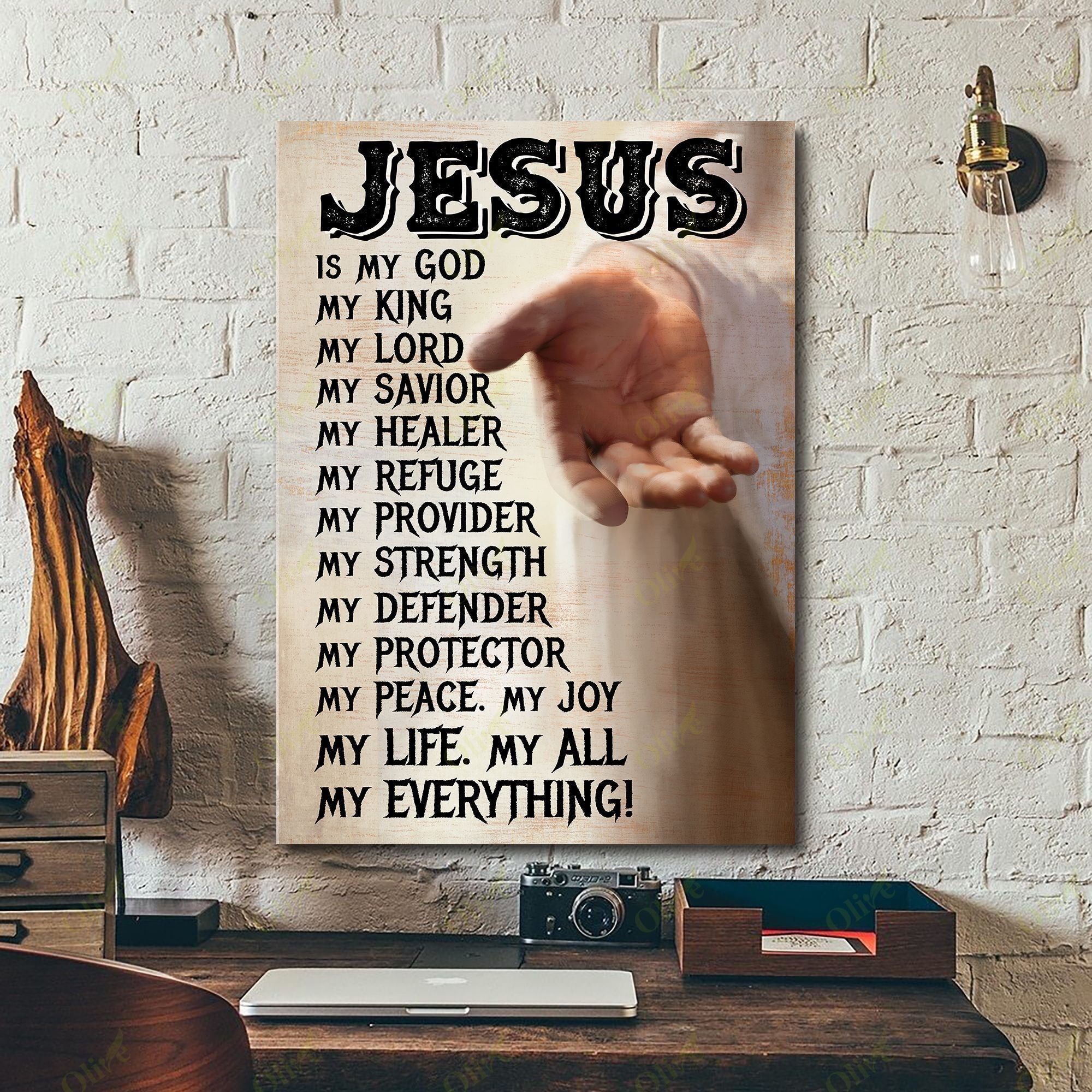 Hand Of God Poster – Jesus Is My Everything Canvas Home Décor Gifts For Mother Day – Gigo Smart