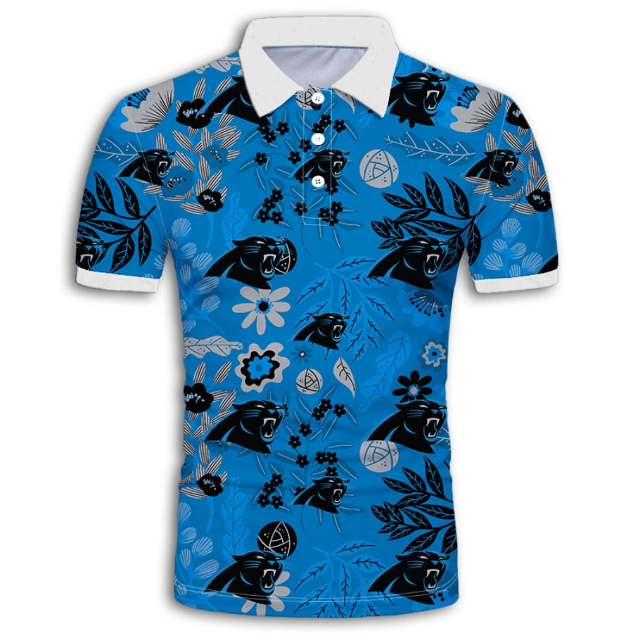 Carolina Panthers Aloha Hawaii Polo Shirt Ha89157