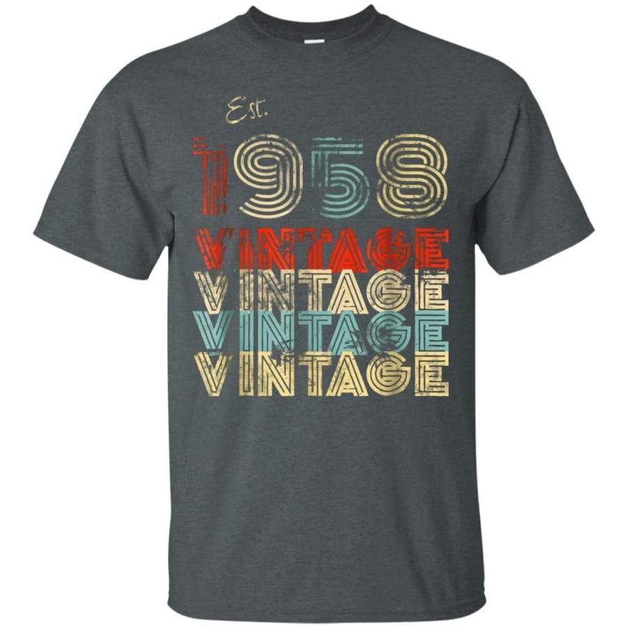 AGR 60th Birthday Gifts For Dad Vintage 1958 Shirt Jaq T-shirt