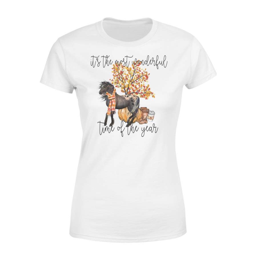 Appaloosa Horse in Fall season print women T shirt design – IPH702