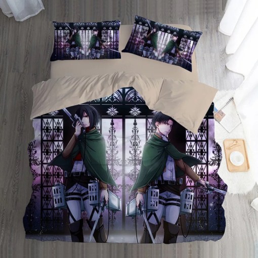 Attack On Titan 11 Duvet Cover Pillowcase Home Decor 3D Bedding Set 5572