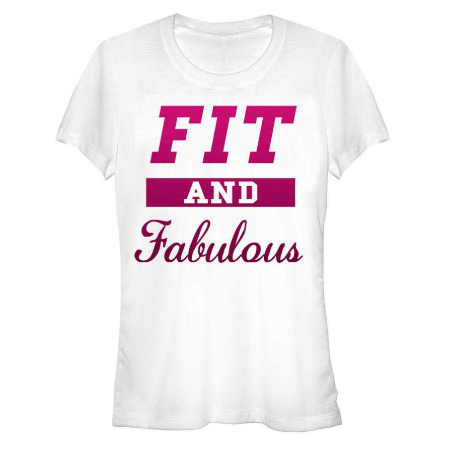 CHIN UP Junior’s Fit and Fabulous  T Shirt White