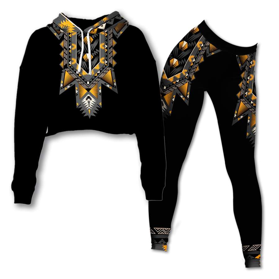 Dashiki 9 Cropped Hoodie & Leggings Set